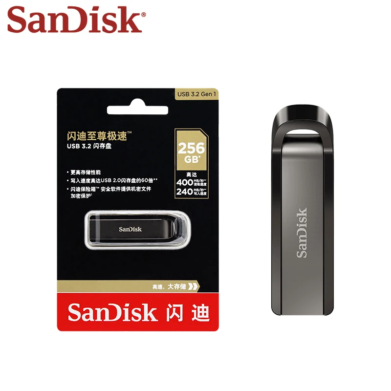 - SanDisk USB - USB 3, 2 Gen 1  - 256