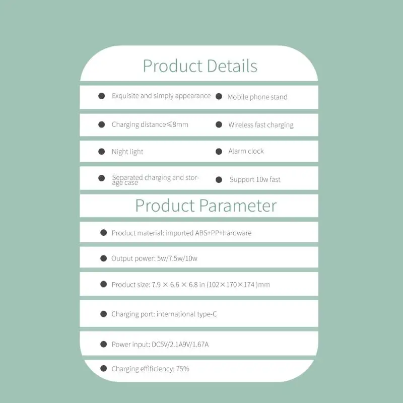 

Bedside Holder Wireless Charger Combination Of Simplified Desk Lamp Design And Alarm Clock For Iphone Iwatch Simple Design