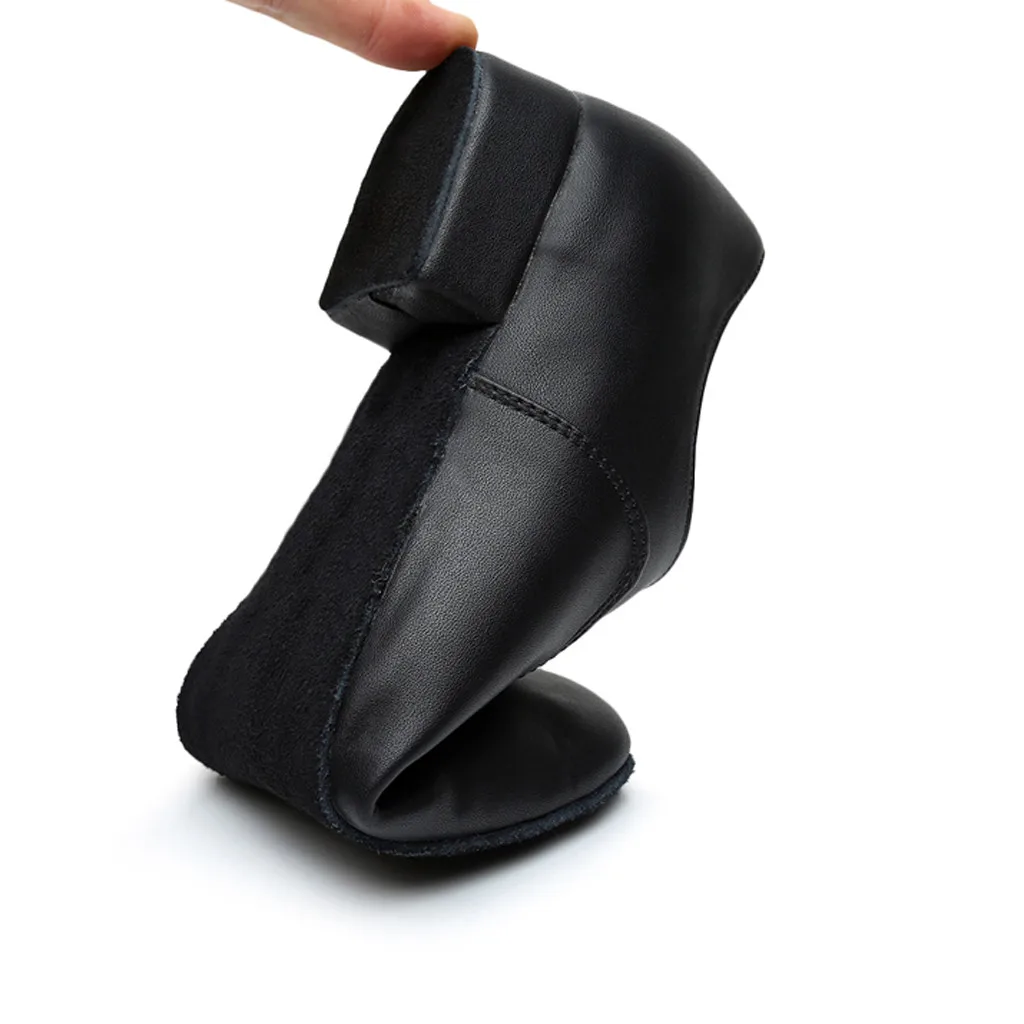 

Mens Morden Latin Jazz Dance Shoe Stylish Round Toe Flats Black Leather Ballroom Zapatos De Hombre De Baile Salsa Four Seasons