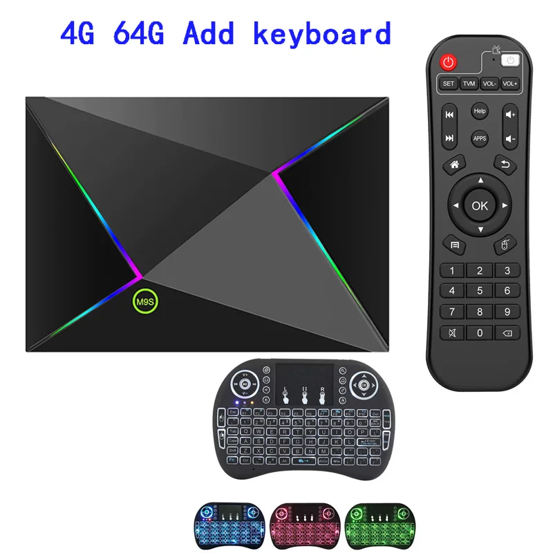 M9S Z8 Смарт ТВ коробка 6K Android 9,0 ТВ коробка 4 Гб Оперативная память 32 GB/64 GB Встроенная память 4 ядра H.265 USB3.0 2,4G, Wi-Fi, IPTV Set-top Box PK X96 X88 MAX