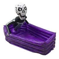 pvc inflatable coffin ice bucket halloween decor props vampire skull ice bucket beverage ice bucket for outdoor beach pool party