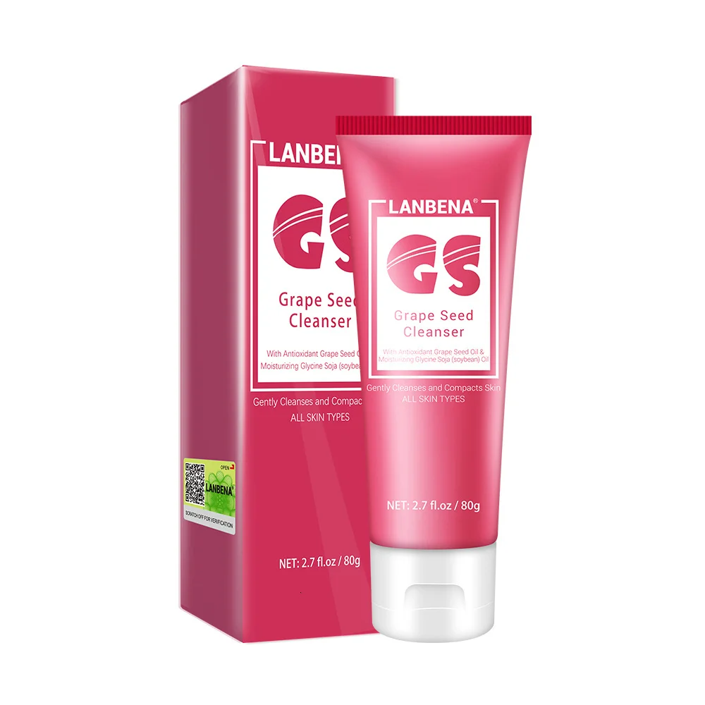 Grape Seed LANBENA очищающее средство для лица гель для умывания очищающая щетка для удаления черных точек очищающее средство увлажняющий отшелушивающий питательный восстанавливающий - Цвет: Grape Seed