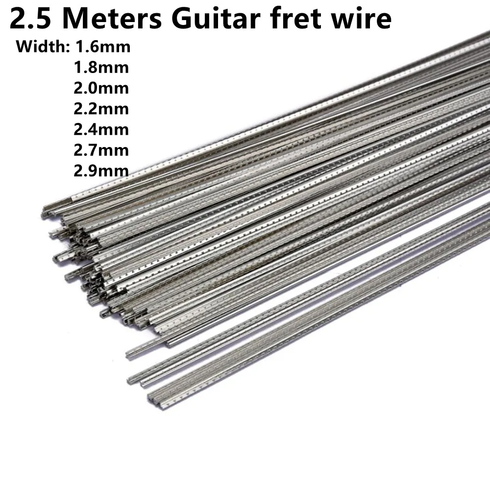 8FT Bass Guitar Fingerboard Fret Wire Copper Nickel Silver Gauge 1.6MM-2.9MM High Temperature Resistance Mechanical Guitar Fret enlarge