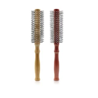 boar bristle curly hair practical wood handle round comb women face bathe hair holder tangle hairdressing wet hair brush