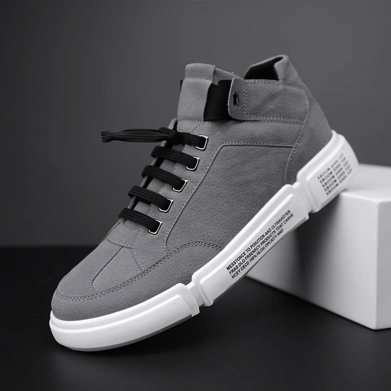 Fashion Fur Sneakers Men High Quality Lace-up Plus velvet Canvas Shoes top Male Brand Footwear Men's Casual Zapatill | Обувь