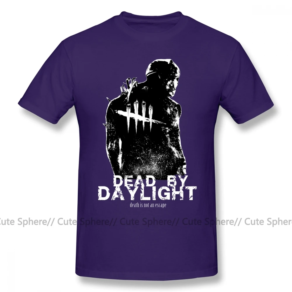 Футболка Dead By Daylight, футболка Dead By Daylight, мужская Милая футболка, 100 хлопок, короткий рукав, летняя, 4xl, футболка с принтом - Цвет: Purple