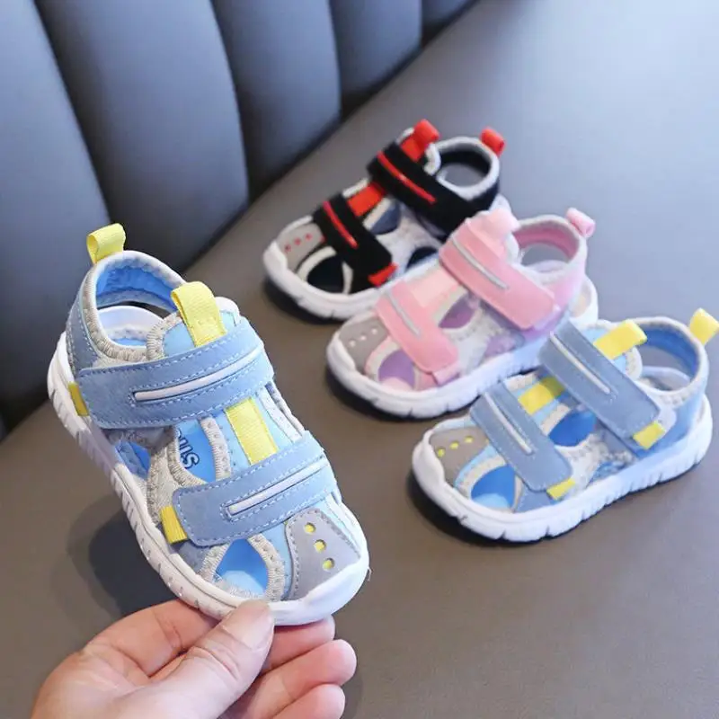 

New Summer Children Sandals Boys Girls Beach Shoes Soft Lightweight Closed-Toe Outdoor Kids Toddler Sandasl for Baby Shoes