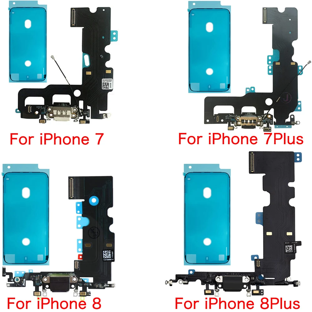

For iPhone 7 7Plus 8G 8 Plus USB Charging Port Dock Connector With Microphone Flex Cable And Waterproof Sticker