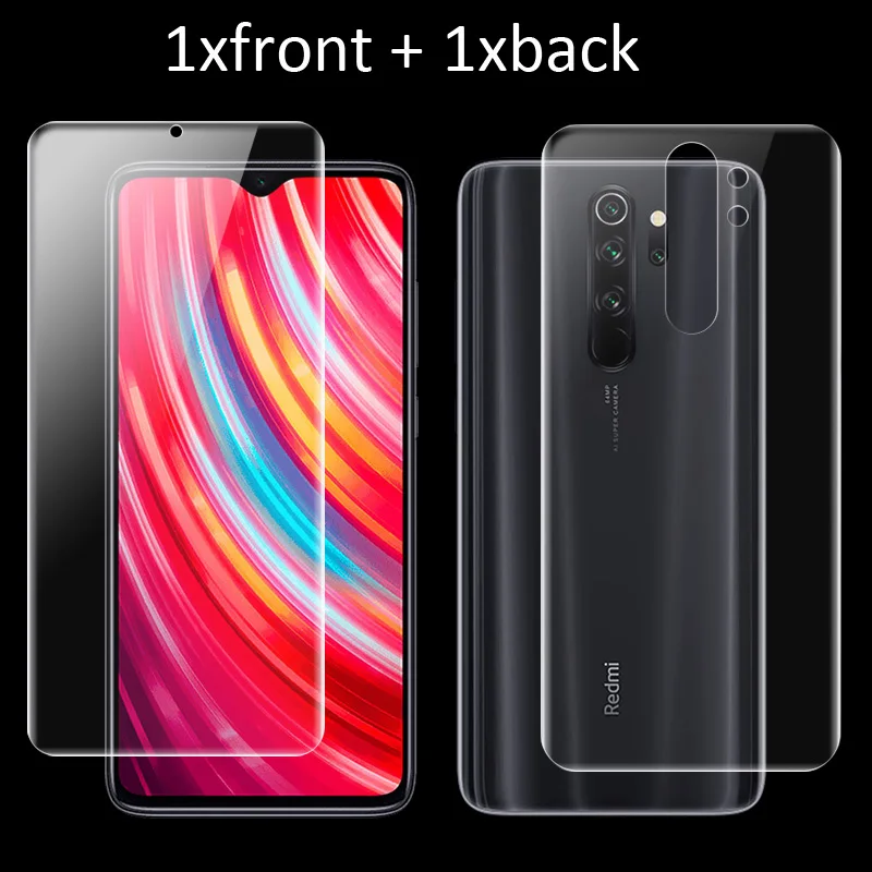 Imak Гидрогелевая пленка для Xiaomi Redmi Note 8 7 Pro задняя Передняя Задняя Защитная Прозрачная Олеофобная пленка - Цвет: clear 1 front 1back