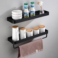 bathroom shelf bath shower shelf with bar aluminum black bathroom corner shelf wall mounted satin kitchen storage holder
