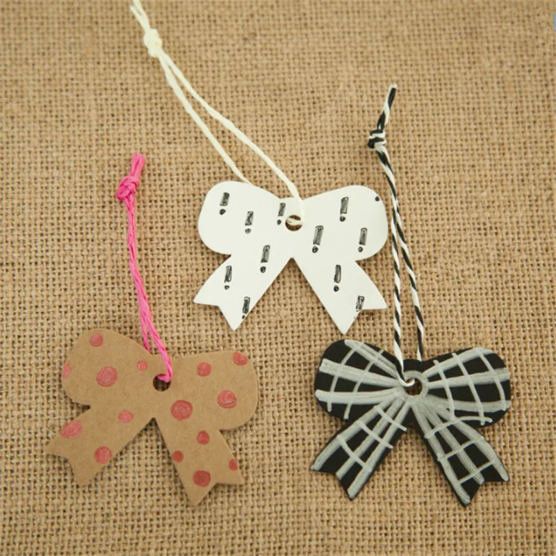 100Pcs Kraft Price Tags For Clothing Hang DIY Gift Christmas Wedding Party Decor Supplies Butterfly shape Paper Label|Этикетки для
