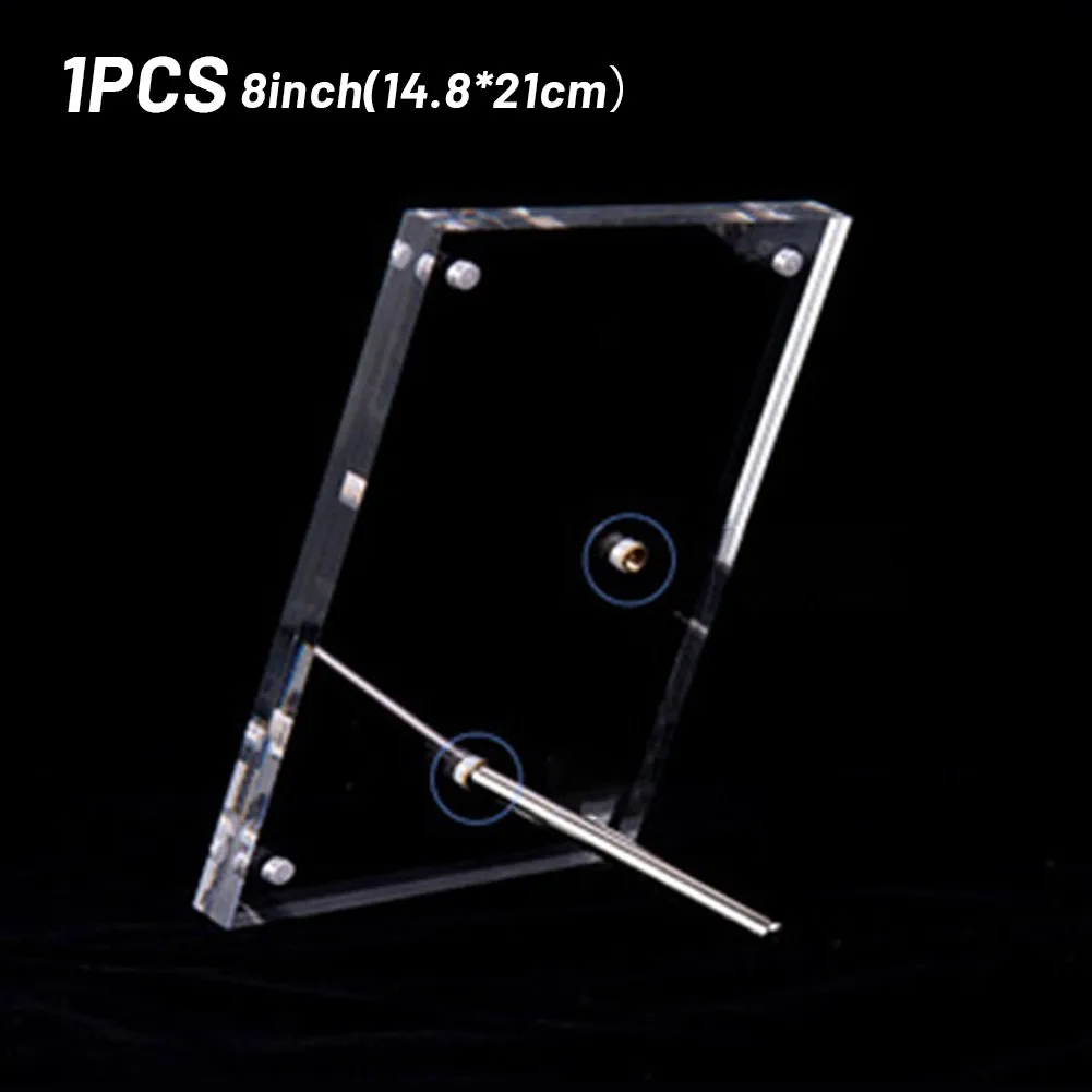 

1pcs Acrylic Photo Frame HD Transparent Pendulum Table With Nail Display Stand Plexiglass Table Card