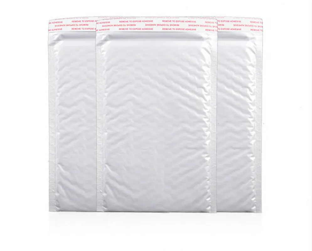 

20 * 25cm + 3.5cm 10 Pieces White Envelope Paper Bubble Bag Foam Collision Postage Delivery Bag Christmas Package Gift Holders