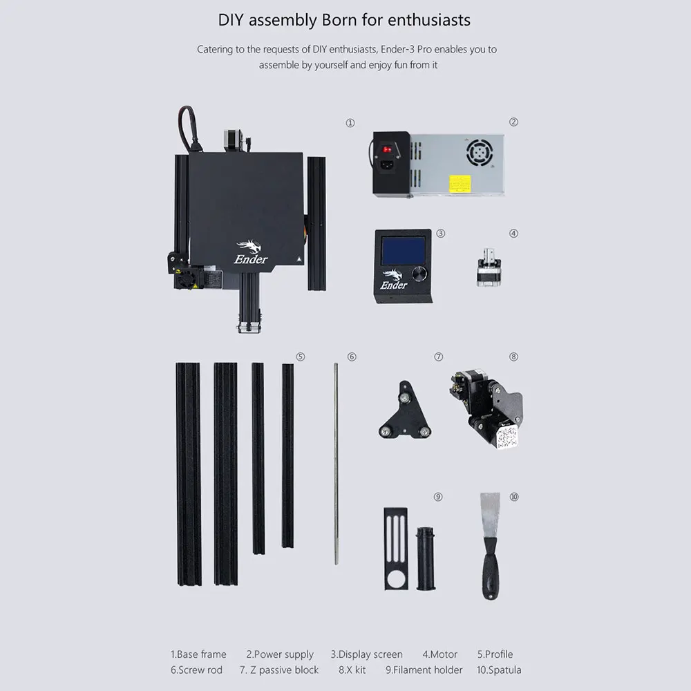 Creality Ender 3 Pro 3d принтер со съемной поверхностью сборки и UL сертифицированный источник питания 220x220x250 мм DIY бытовой
