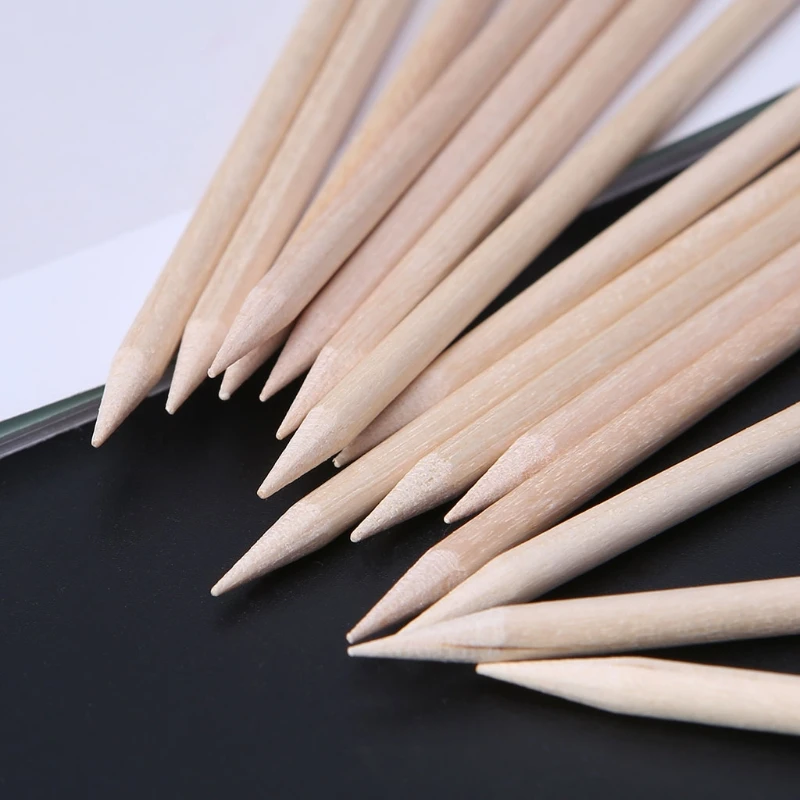 20Pcs Orange Wood Sticks for Nail Art Cuticle Pusher Remover Manicure Tool | Красота и здоровье