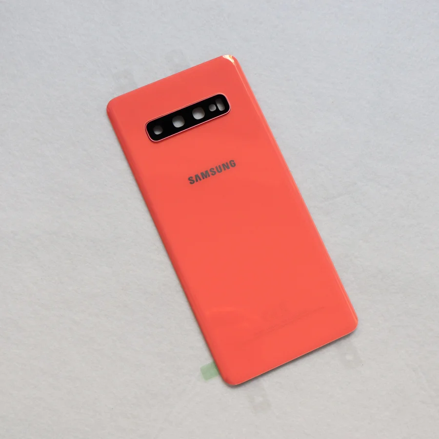 Стеклянная задняя крышка для батареи S10 для samsung Galaxy S10 Plus G973 G973F G975 S10e G970 Крышка корпуса задней двери наклейка