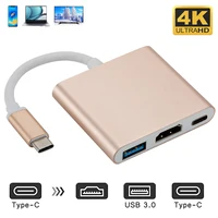 Кабель-преобразователь с USB C на HDMI 3 в 1 для Samsung Huawei iPad Mac NS Usb 3,1 Type C на HDMI 4K