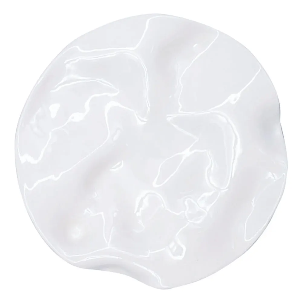 Creative Irregular Ceramic Tray Display Plate Dish French Restaurant Cake Egg Lotus Leaf Pastry Dessert | Дом и сад