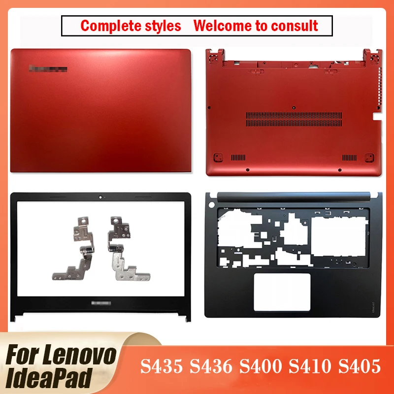

New For Lenovo IdeaPad S435 S436 S400 S410 S405 Laptop LCD Back Cover Front Bezel Palmrest Bottom Case Top Case Non Touch Red