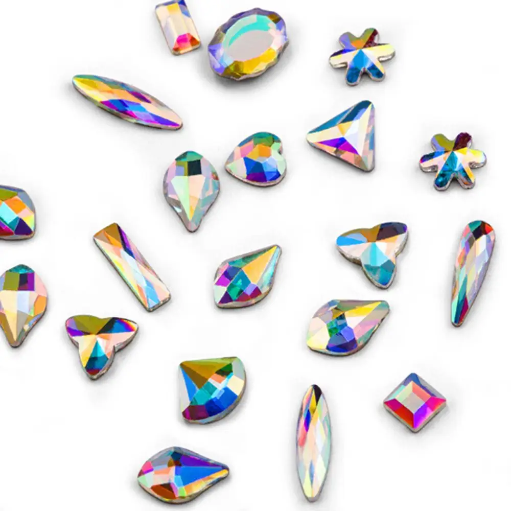 20 шт Нейл арт 3D DIY Стразы мульти Цвет с украшением в виде кристаллов Сияющие