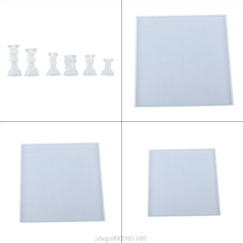 

DIY Crafts Making Tools Crystal Epoxy Resin Mold International Chess Checkerboard Casting Silicone Mould J21 21 Dropshipping