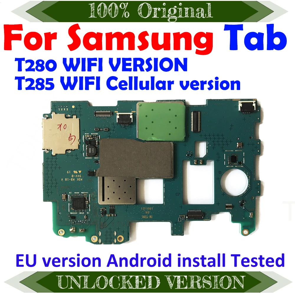 Разблокированная материнская плата 100% оригинал для Samsung Galaxy TAB T280 T285 с хорошей