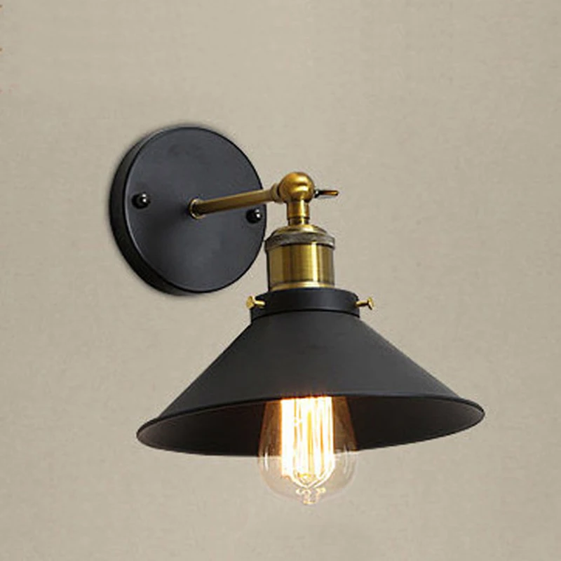 

Promotion! Industrial Wall lamp E27 Base Retro Attic LED Wall Lights Stairs Bathroom Iron Wall Lights