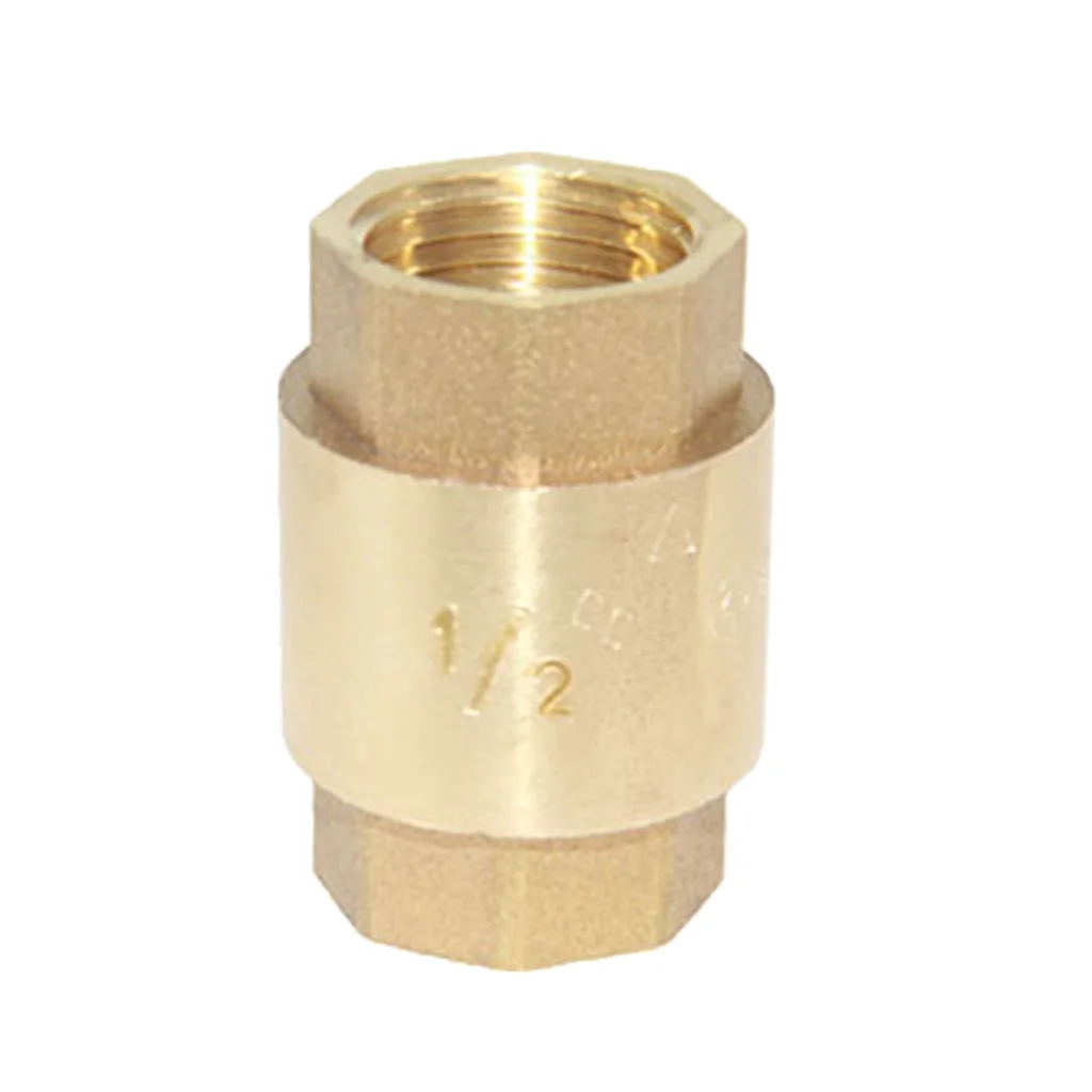 Фото 1/2'' NPT Brass Internal Threaded Air Compressor Check Valve Spring Vertical Non Retrun Обустройство дома 1/2'' NPT Brass Internal Threaded Air Compressor Check Valve Spring Vertical Non Retrun Обустройство дома