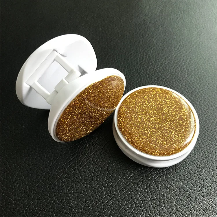 1pcs Glitter epoxy glue round material mobile phone folding stretch bracket Phone Holder girp support finger ring stand holder | Мобильные