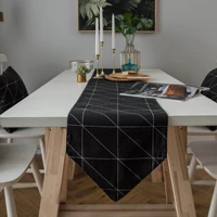 table runner 30 x 180cm black geometric printed simple all match table runners modern style triangle home decoration 12 x 72
