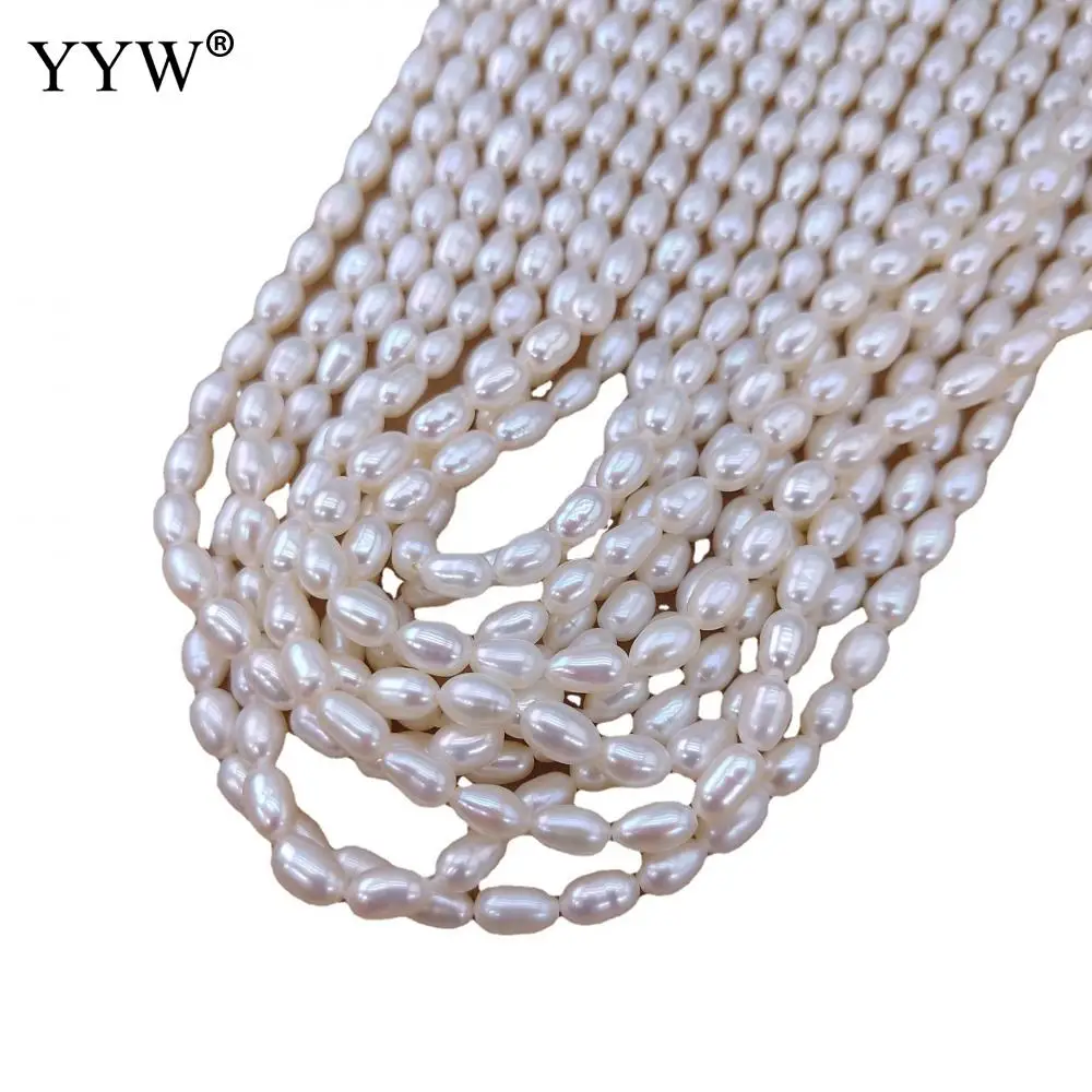 

Бусины Из Натурального пресноводного жемчуга, 4 мм, Длина 13,78-15,75 дюйма