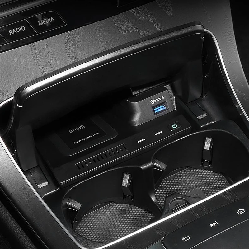 15w wireless charger for mercedes benz w205 glc63 x253 amg c43 c63 amg c class accessories mobile qi phone 18w usb charging case free global shipping