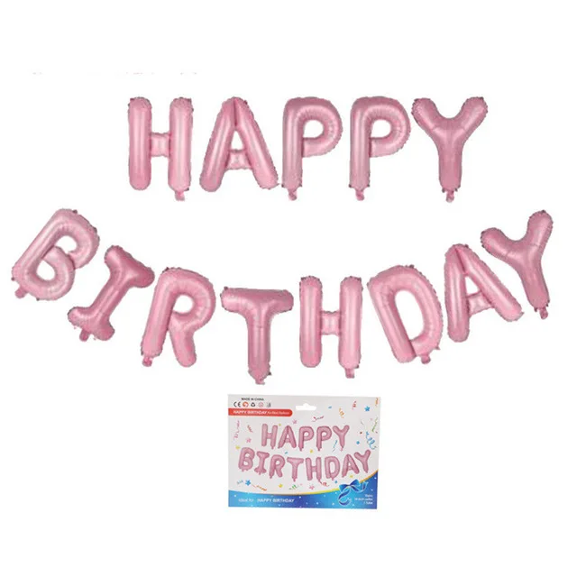 happy birthday pink Сладкий 16-й вечерние украшения шар цвета розового золота фоновое украшение 16 алюминиевая пленка шар с днем рождения поставки PAT72 - Цвет: happy birthday pink