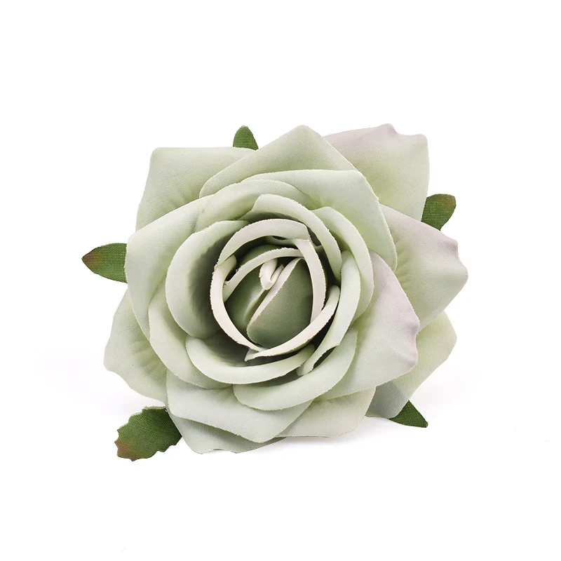 

30pcs White Rose Artificial Silk Flower Heads Decorative Scrapbooking For Home Wedding Birthday Decoration Fake Rose Flowers
