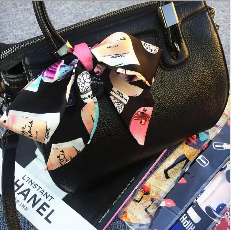 

16 цветов, новинка, шелковые маленькие ленты, женский модный шарф, украшение для ручки, галстук, многофункциональная ручка, 5*90 см