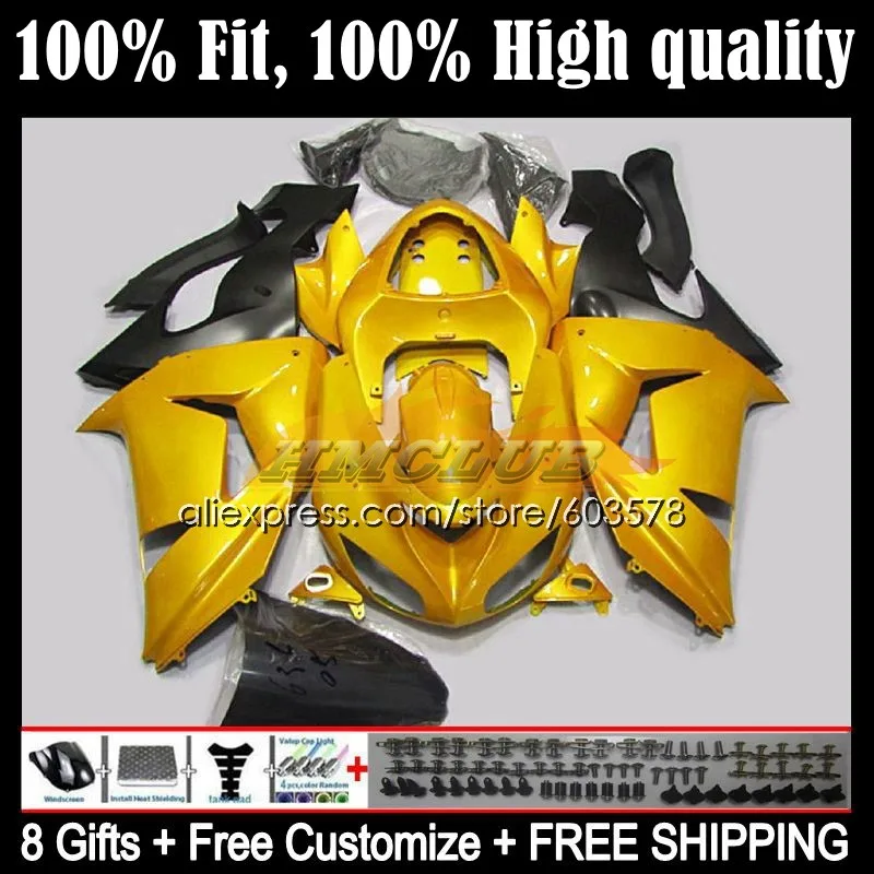 

Инжекционный корпус для KAWASAKI NINJA ZX 10R 1000 CC 10 R 1000CC 116CL.23 ZX-10R ZX10R 04 05 ZX1000 2004 2005 Обтекатели глянцевое золото