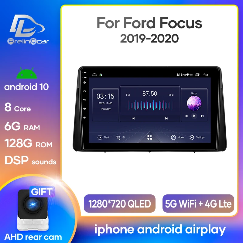 Автомагнитола Prelingcar для Ford Focus 10 0 мультимедийный видеоплеер с GPS-навигацией