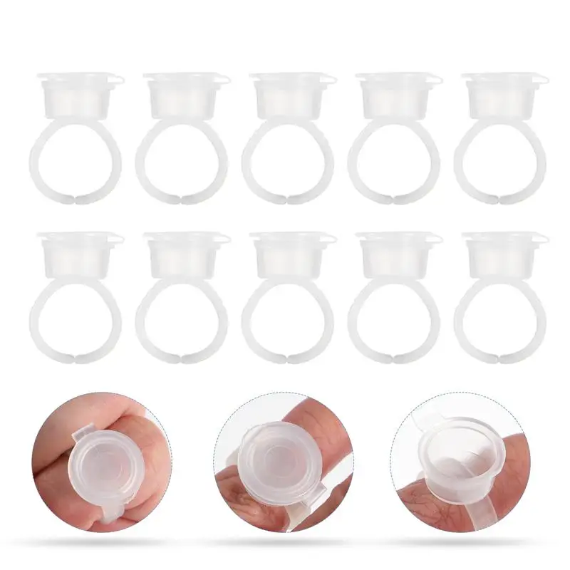 

40pcs Household Disposable Beauty Salon Makeup Tool Ink Cup Pigment Ring Cups Makeup Rings