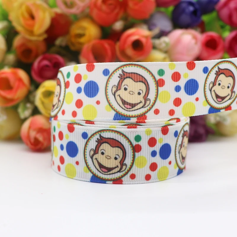 Новое поступление корсажные ленты с принтом обезьяны 7/8 дюйма (22 мм) 10 ярдов WQ14090801