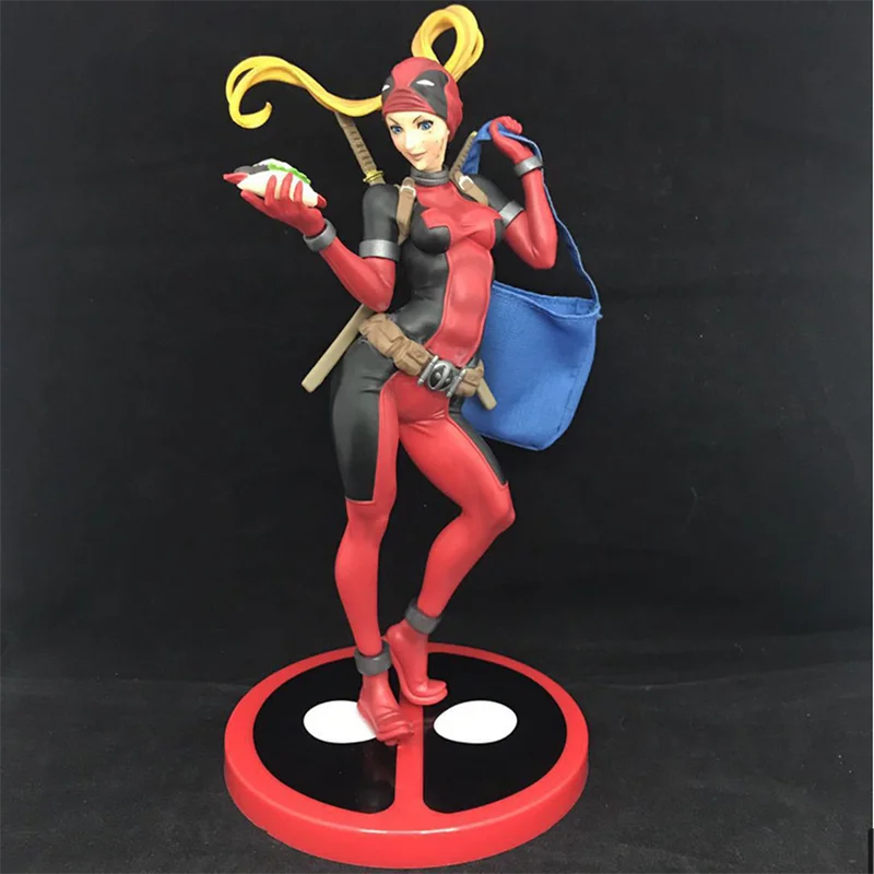 Статуя Bishoujo Дэдпул фигурка леди покупок с сумкой гамбургер X Men ПВХ экшн