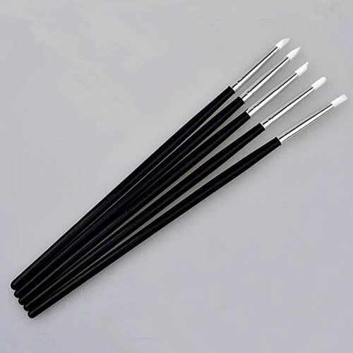 5 штук Мягкие силиконовые щетки конструкции искусства ногтя Скульптура резьба