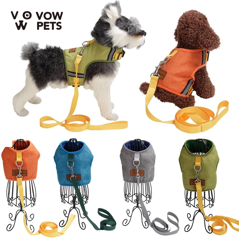

Pet Chest Traction Suit Against The Linen Vest Back Fashionable Bright Spot VOW Pets 2021 New