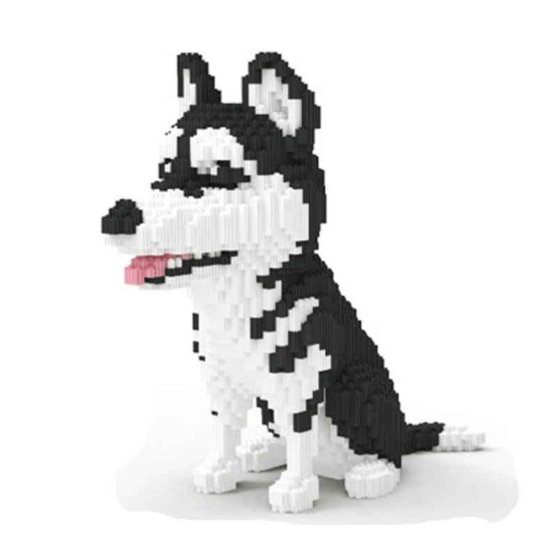 

Xizai 8032 Cartoon Siberian Husky Dog Animal Pet 3D Model DIY Mini Micro Building Blocks Bricks Assembly Toy 32cm tall no Box