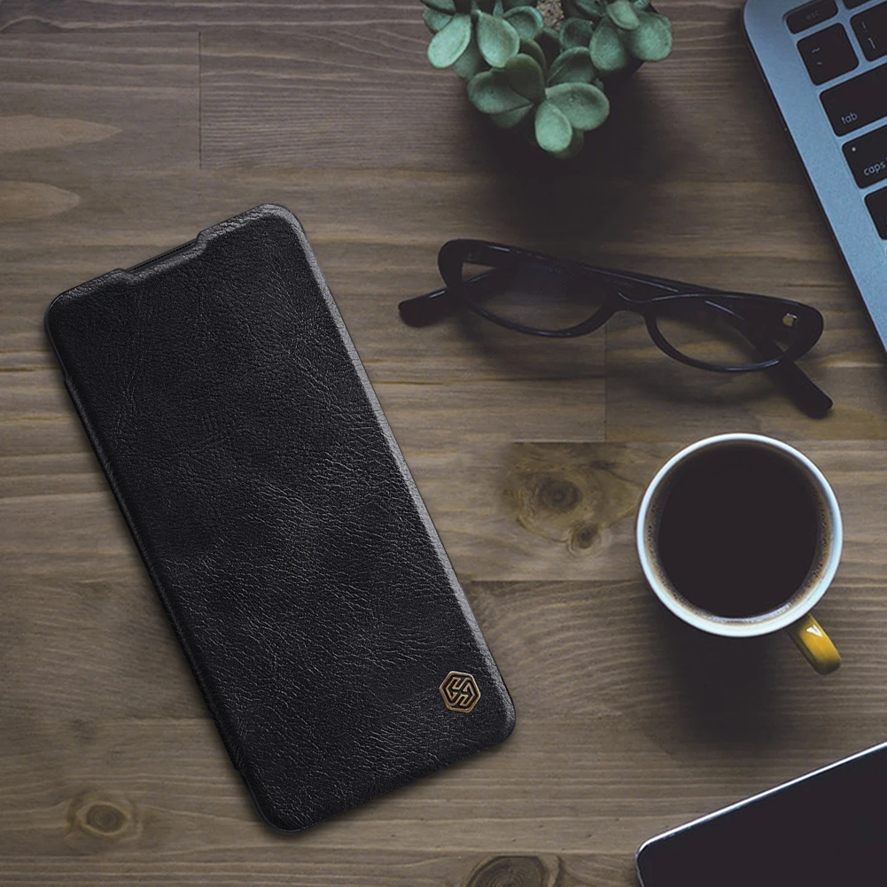 

OnePlus Nord Case NILLKIN Qin Series Hard Plastic+PU Leather Flip Cover Case for OnePlus Nord