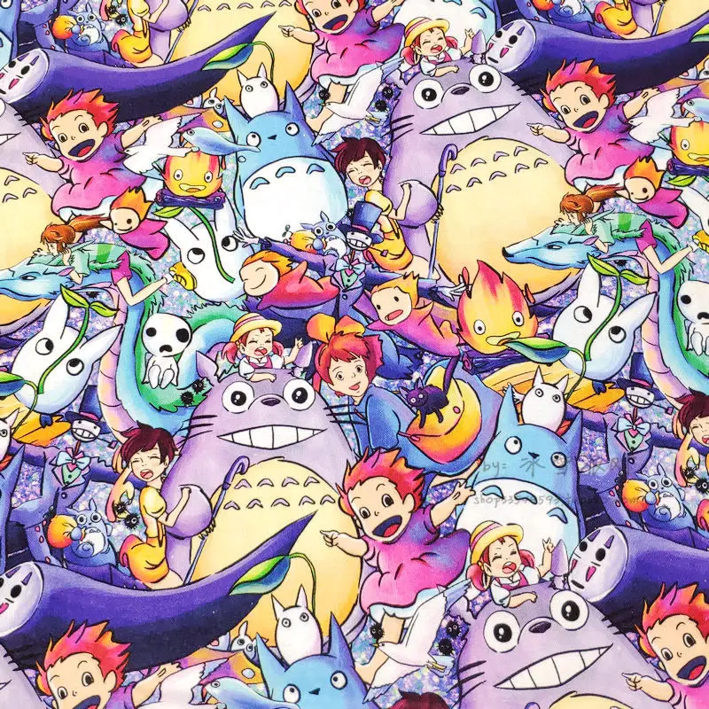 BTY 1 ярд хлопчатобумажная ткань-кавайные японские Мультяшные персонажи Милый Мой