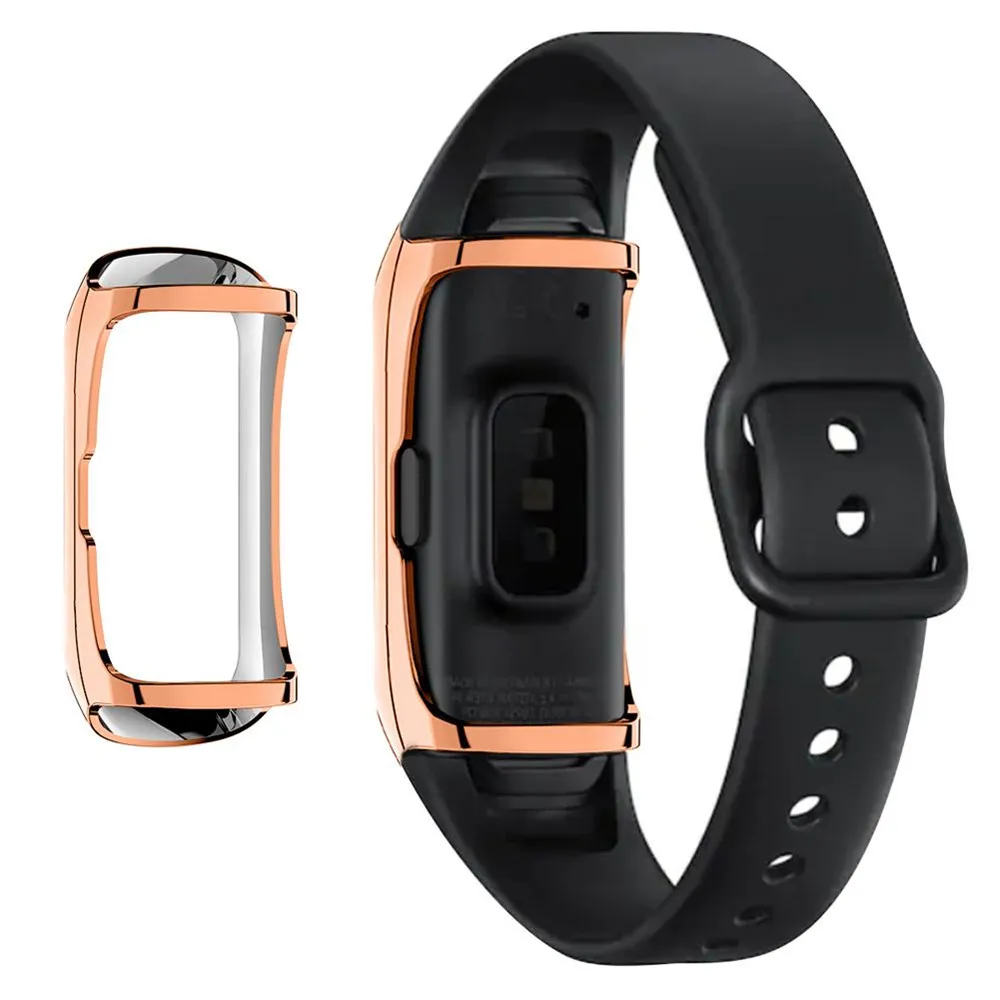 Защитный чехол из ТПУ для Samsung Galaxy Fit SM-R370 Противоударная рамка смарт-браслета 360 °