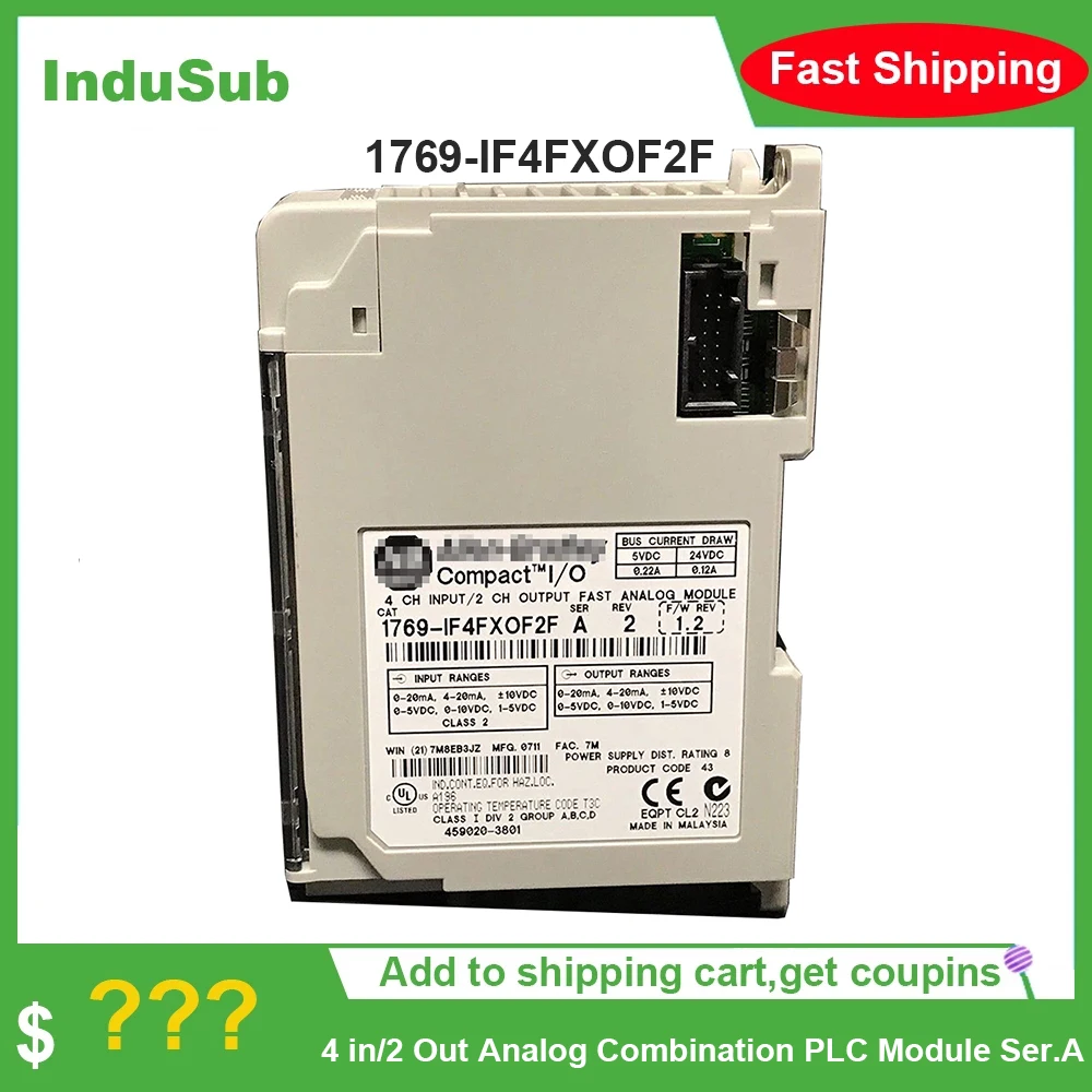 

Новый оригинальный высокоскоростной аналоговый комбинированный ПЛК-модуль с высоким разрешением 1769-IF4FXOF2F с 4 входами/2 выходами Ser.A