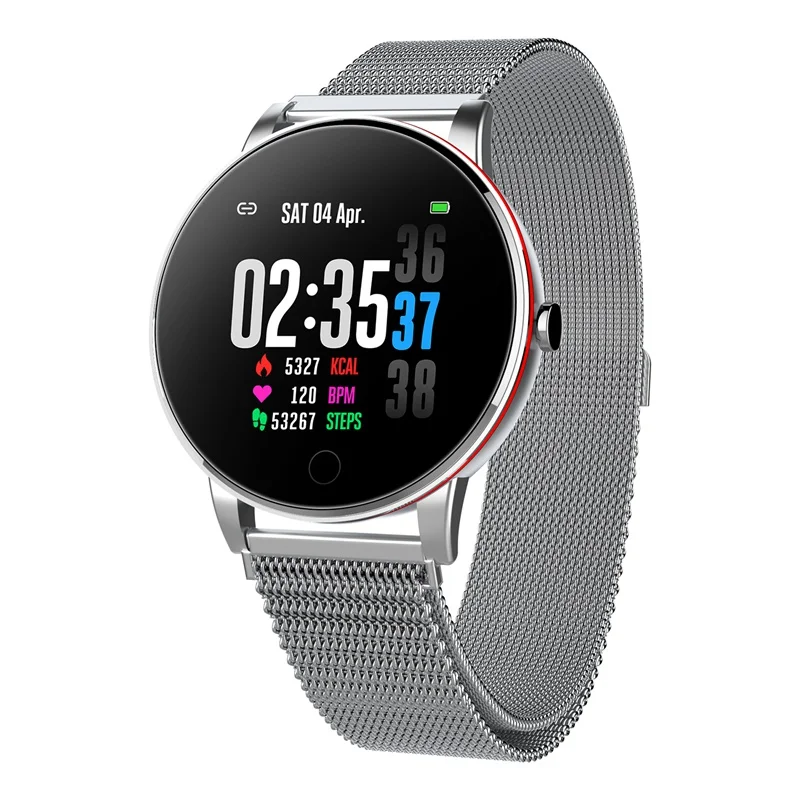 silver Geekbes WR14 Смарт-часы 1," ips цветной экран Smartwatch металлический корпус IP67 умный Браслет монитор сердечного ритма во время сна мульти-спорт - Цвет: silver