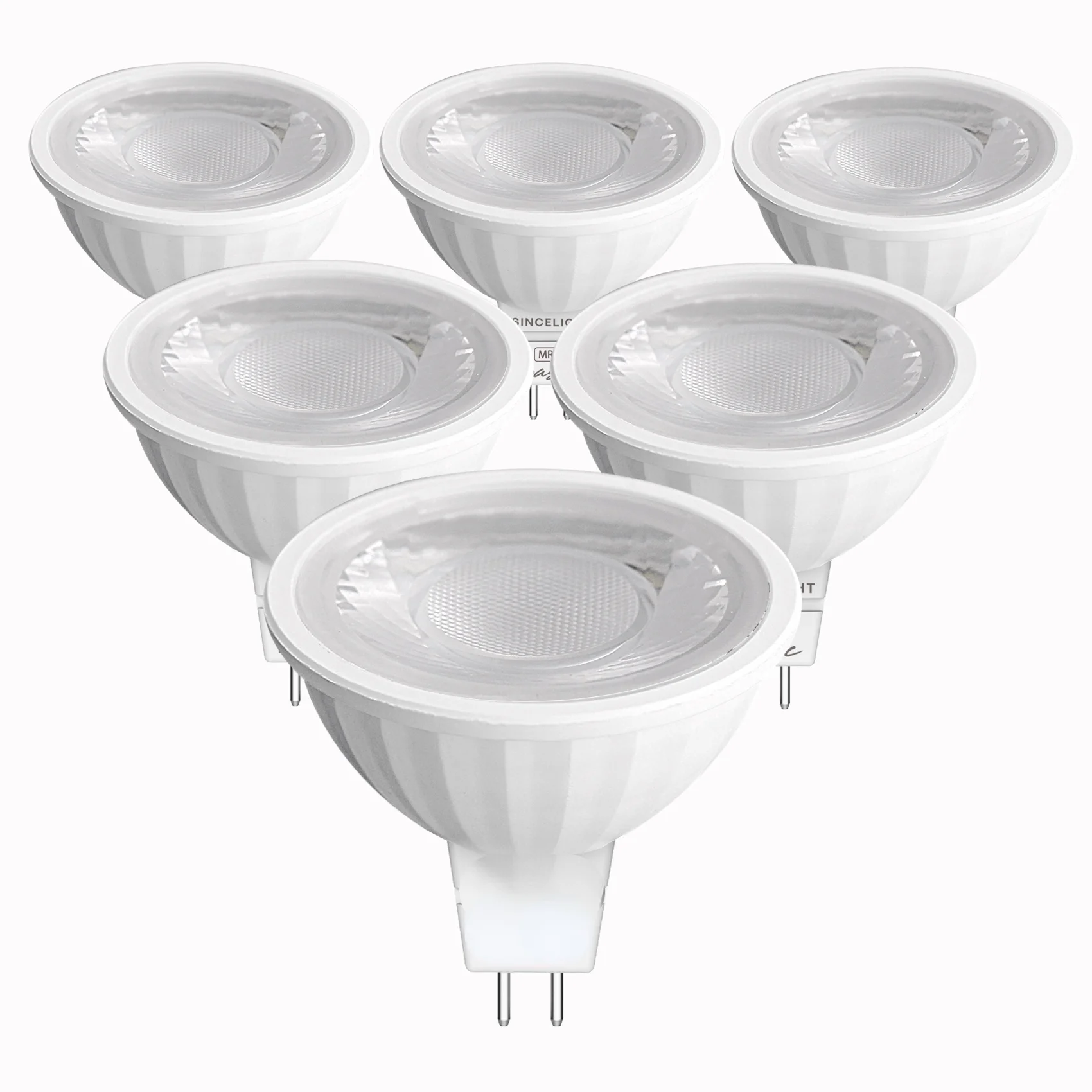 

PACK OF 6 MR16 LED Reflector light bulb with Gu5.3 base,6W,12V AC/DC(Non-Dimmable/Spotlight/Downlights)