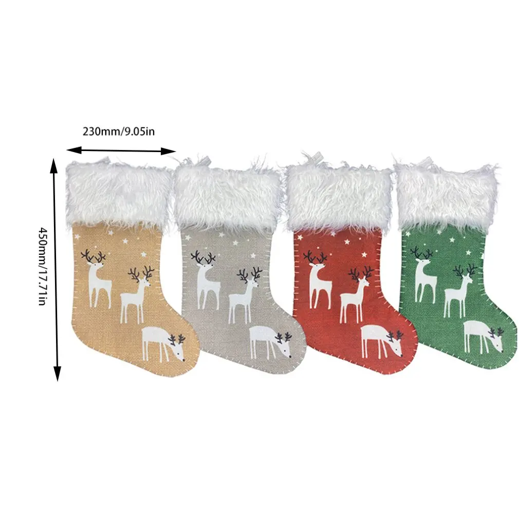 

Fashion Christmas Socks Santa Claus Gift Kids Unisex Xmas Funny Socks FOR Lady Women Santa Stockings 2020 Christmas deer tree